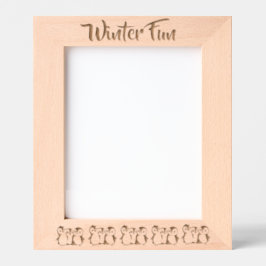 Custom Little Pinguins, Winter, 8 x 10" Portrait Geätzte Rahmen