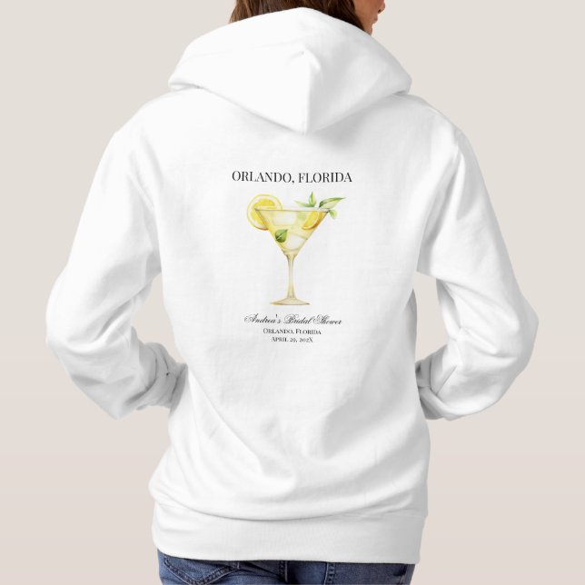 Custom Location Lemon Cocktailparty Hoodie (Rückseite)