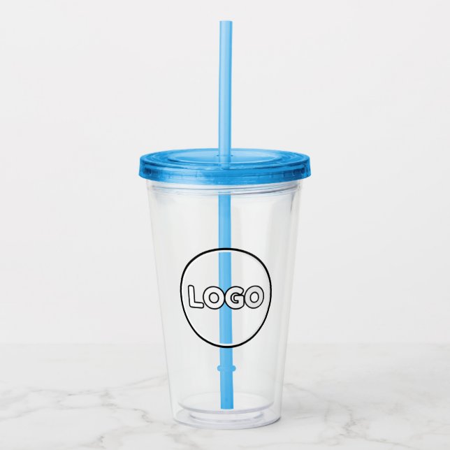 Custom Logo Acrylic Tumbler mit Stroh kein Minimum Acryltrinkbecher (Vorderseite)