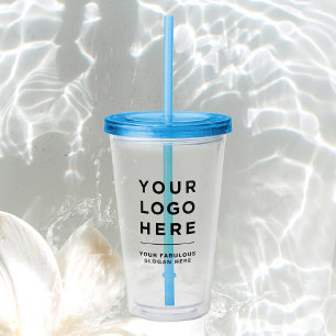 Custom Logo Acrylic Tumbler mit Stroh kein Minimum Acryltrinkbecher