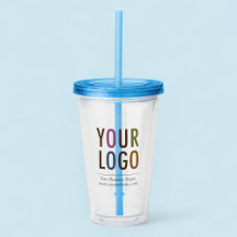 Custom Logo Acrylic Tumbler mit Stroh kein Minimum