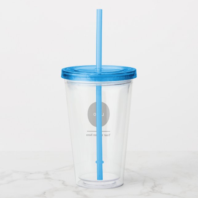 Custom Logo Acrylic Tumbler with Straw No Minimum Acryltrinkbecher (Vorderseite)