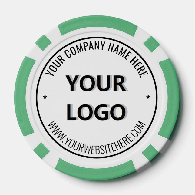 Custom Logo and Text Branded Poker Chips Example (Rückseite)