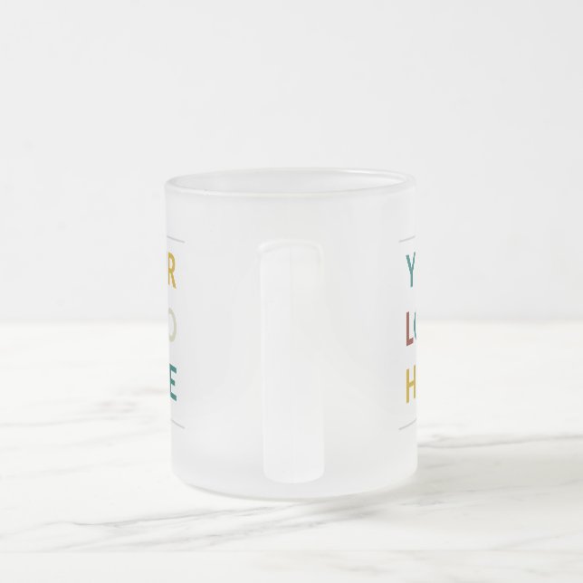 Custom Logo and Text Business Frosted Glass Coffee Mattglastasse (Henkel)