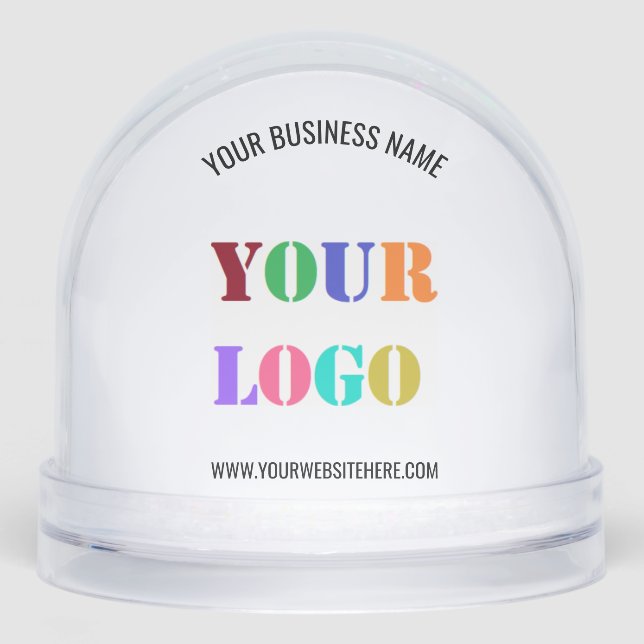 Custom Logo and Text Business Gift Snow Globe Schneekugeln (Vorderseite)