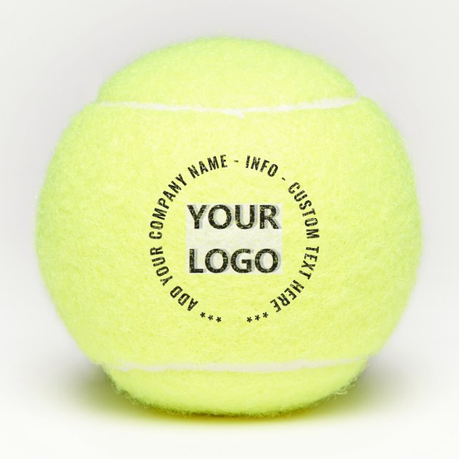 Custom Logo and Text Your Branded Tennis Balls Tennisbälle (Vorderseite)