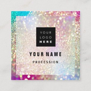 Custom Logo Beruflich MAKEUP ARTIST Esthetician Quadratische Visitenkarte