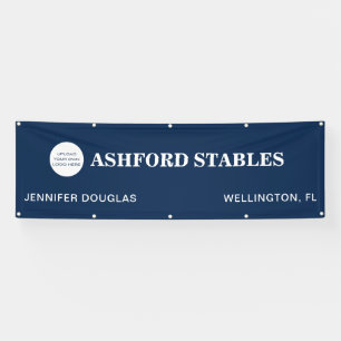 Custom Logo Blue Reitstall-Stallshow Banner