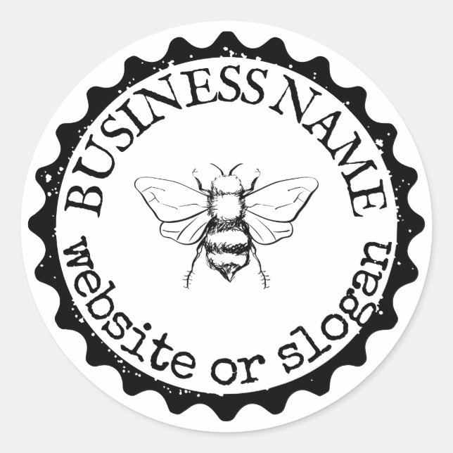 Custom Logo Bumblebee Farmhouse Stickers (Vorderseite)