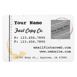 Custom Logo Business Card Coffeestain Magnets Magnet