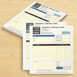 Custom Logo Business Invoice Order Form Notizblock