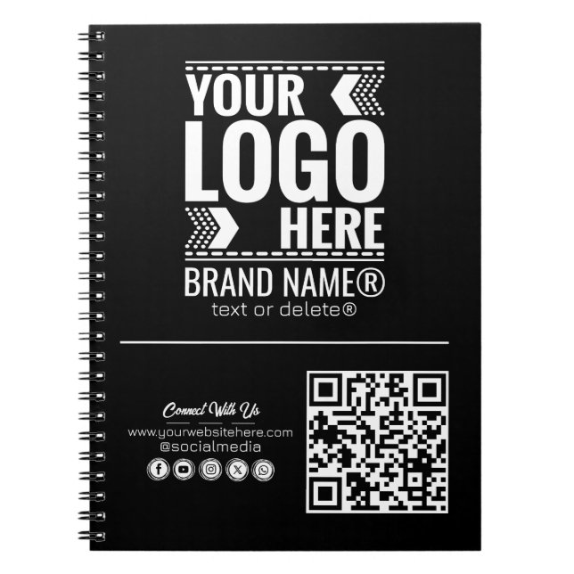 Custom Logo, Business or Brand Logo Personalized  Notizblock (Vorderseite)