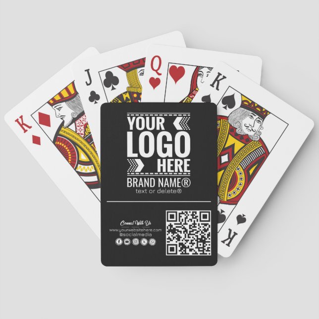 Custom Logo, Business or Brand Logo Personalized  Spielkarten (Rückseite)