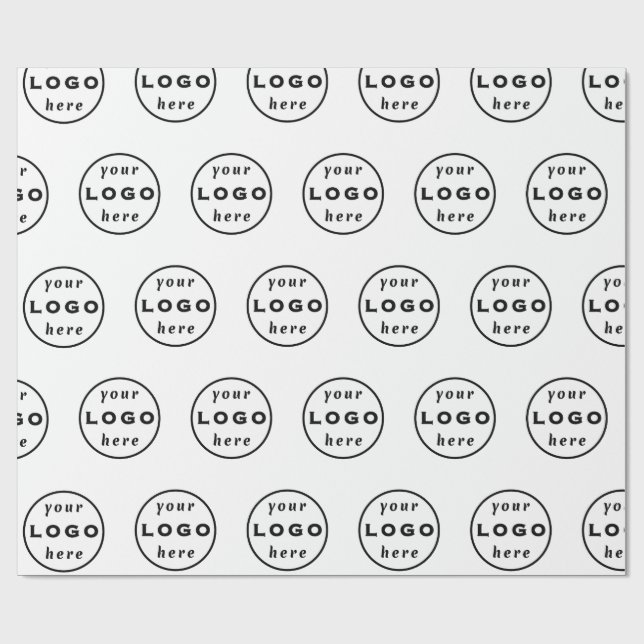 Custom Logo Business Wrapping Paper | Branded Gift Geschenkpapier (Flach)