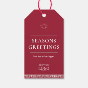 Custom Logo Company Jahreszeit Grüße Feiertage Rot Geschenkanhänger