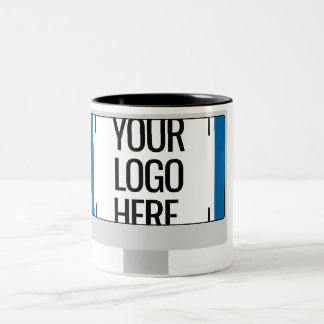 Custom Logo Design, Company Logo, Team Logo, Perso Zweifarbige Tasse