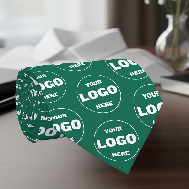 Custom Logo Emerald Green - Professional Branded  Krawatte (Custom Logo Emerald Green - Professional Branded Neck Tie)