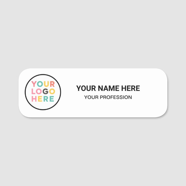 Custom Logo Employee Magnetic Or Safety Pin Namensschild (Vorderseite)