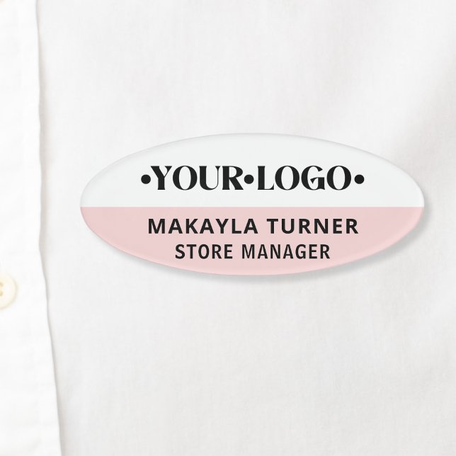 Custom Logo Employee Pink Namenschild (Von Creator hochgeladen)