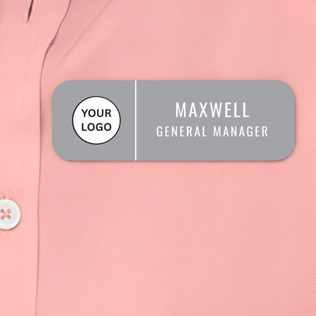 Custom Logo Employee Staff Safety Pin Ash Namensschild (Von Creator hochgeladen)