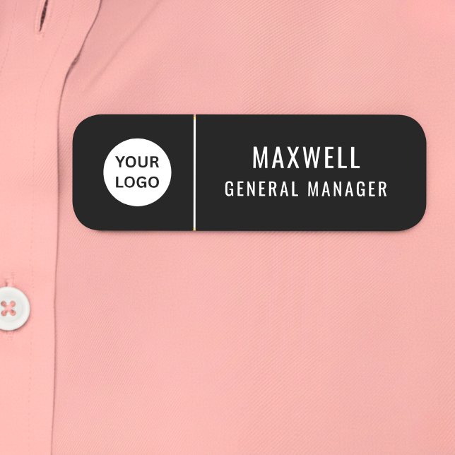 Custom Logo Employee Staff Safety Pin Black Namensschild (Von Creator hochgeladen)