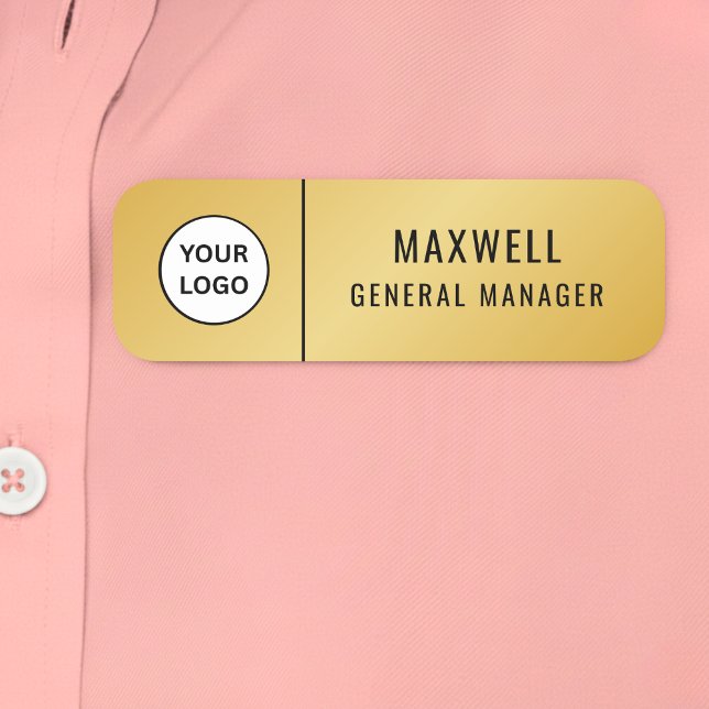 Custom Logo Employee Staff Safety Pin Gold Namensschild (Von Creator hochgeladen)