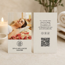 Custom Logo Foto QR Wellness-Center Wellness Cente Visitenkarte