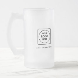 Custom Logo Frosted Beer Promo No Min mug Mattglas Bierglas