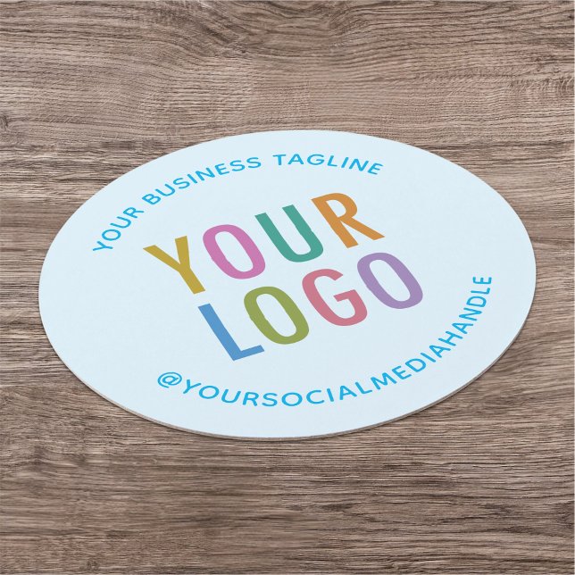 Custom-Logo für Baby Blue Personalisiert Paper-Unt Runder Pappuntersetzer (MISOOK Light Blue Coasters with Logo)