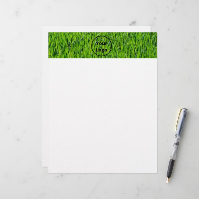Custom logo green grass briefbogen (Vorderseite/Rückseite Beispiel)