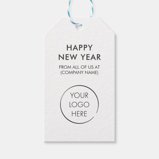Custom Logo Hang Tag, glücklich Neues Jahr Geschenkanhänger (Vorderseite)