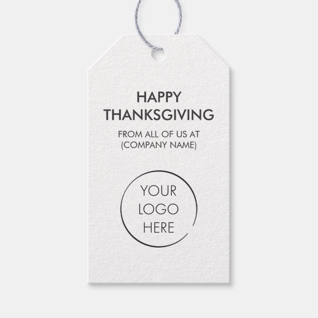 Custom Logo Hang Tag, Happy Thanksgiving Geschenkanhänger (Vorderseite)