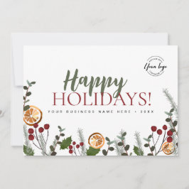 Custom Logo Happy Holiday Weihnachtsfoliage Feiertagskarte
