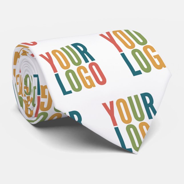 Custom Logo Here | Add Your Own Design Krawatte (Gerollt)