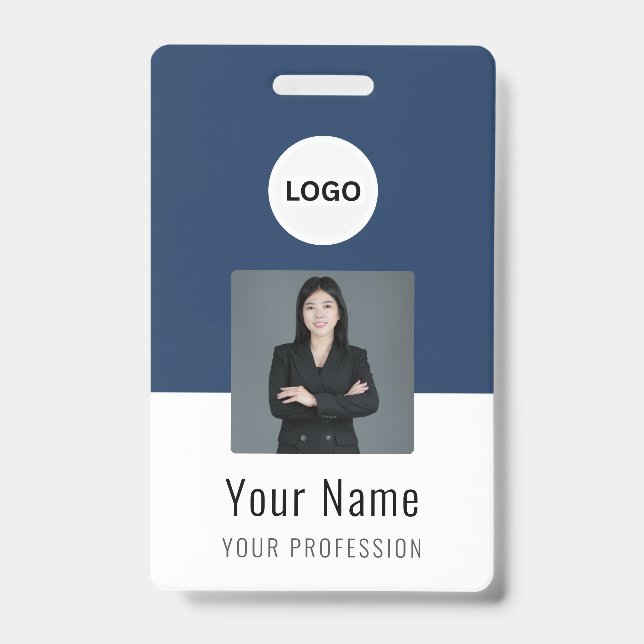 Custom Logo ID Card | Personalized Photo & Text Ausweis (Vorderseite)