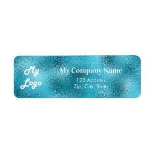 Custom Logo Image Business Sea Blue Rücksendeadres