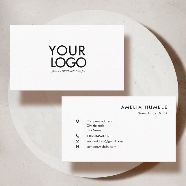 Custom Logo Modern Business card template Visitenkarte (Von Creator hochgeladen)