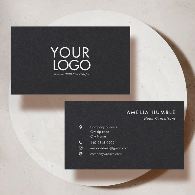 Custom Logo Modern Business card template Visitenkarte (Von Creator hochgeladen)