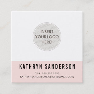 CUSTOM LOGO modern minimalistisch schick rot rot s Quadratische Visitenkarte