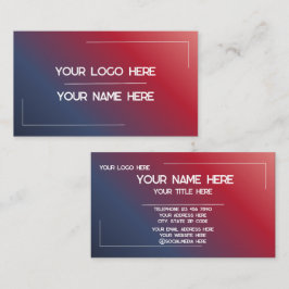 Custom Logo Name Minimalist Modern Professional Visitenkarte