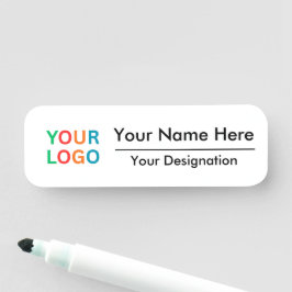 Custom Logo & Name Tag for Business Use Namensschild