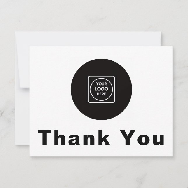 Custom Logo Personalized Thank You Note Card Karte (Vorderseite)