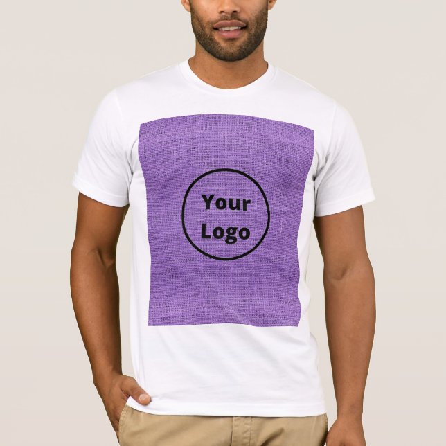 Custom logo purple burlap T-Shirt (Vorderseite)