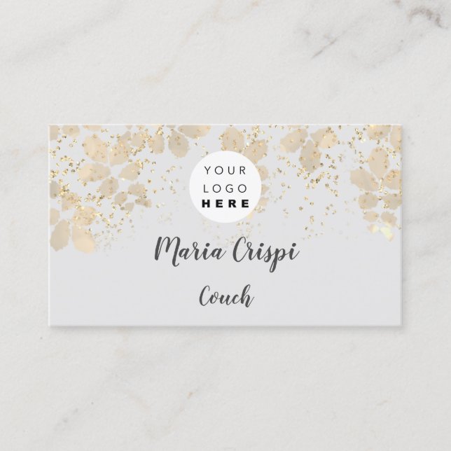 Custom Logo QR Code Couch Therapeut Blogger Visitenkarte (Vorderseite)