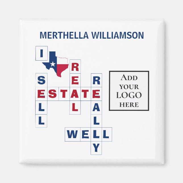 Custom LOGO Realtor TEXAS Real Anwesen Magnet (Vorne)