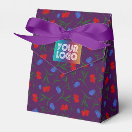 Custom Logo Red Blue Eggplant Blütenblätter Elegan Geschenkschachtel