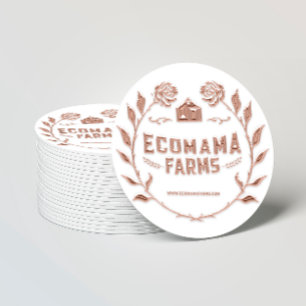 Custom Logo Rose TryMeTester SWhite Runder Aufkleber