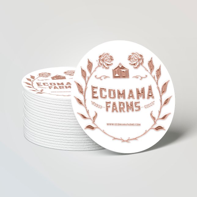 Custom Logo Rose TryMeTester SWhite Runder Aufkleber (Von Creator hochgeladen)