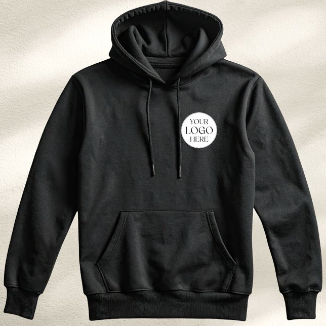 Custom Logo Small Business Employee Worker Simple Hoodie (Von Creator hochgeladen)