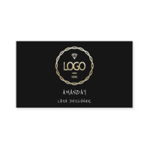 Custom Logo Social Media QR Code Gold Black